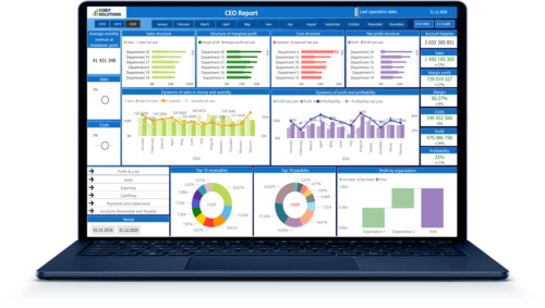 Save time with<br>business dashboards